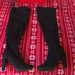 Black over the knee boots